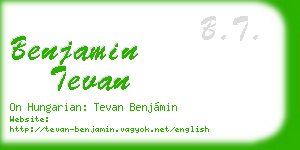 benjamin tevan business card